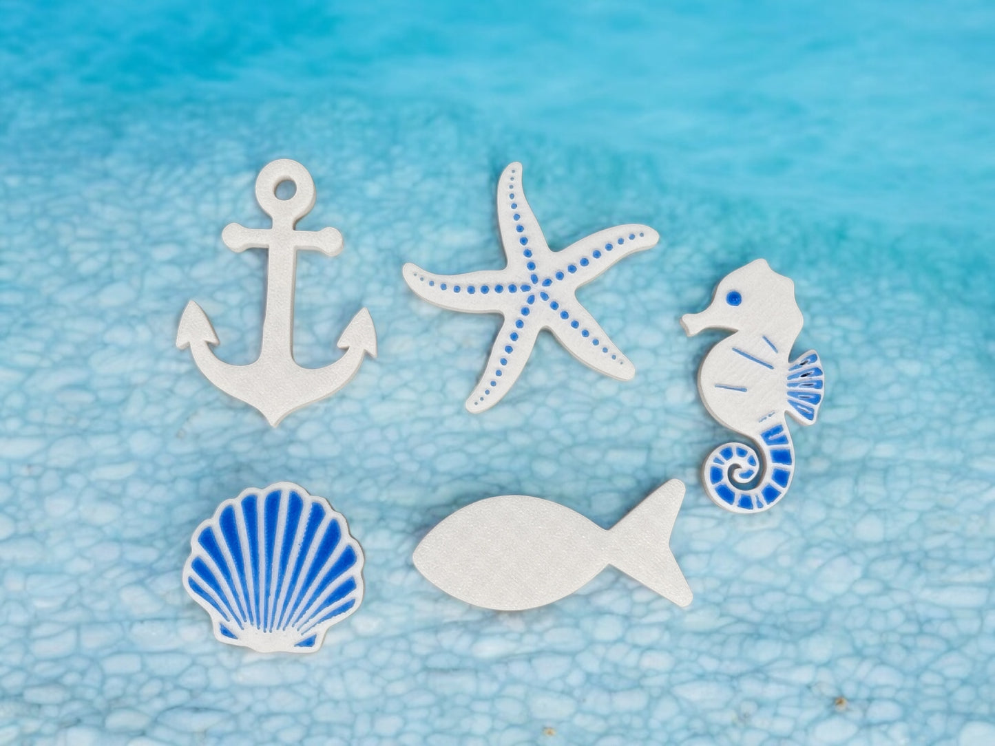 3D Druck 5 Maritime Elemente - Dekoration Set Nordsee Ostsee - fks-design