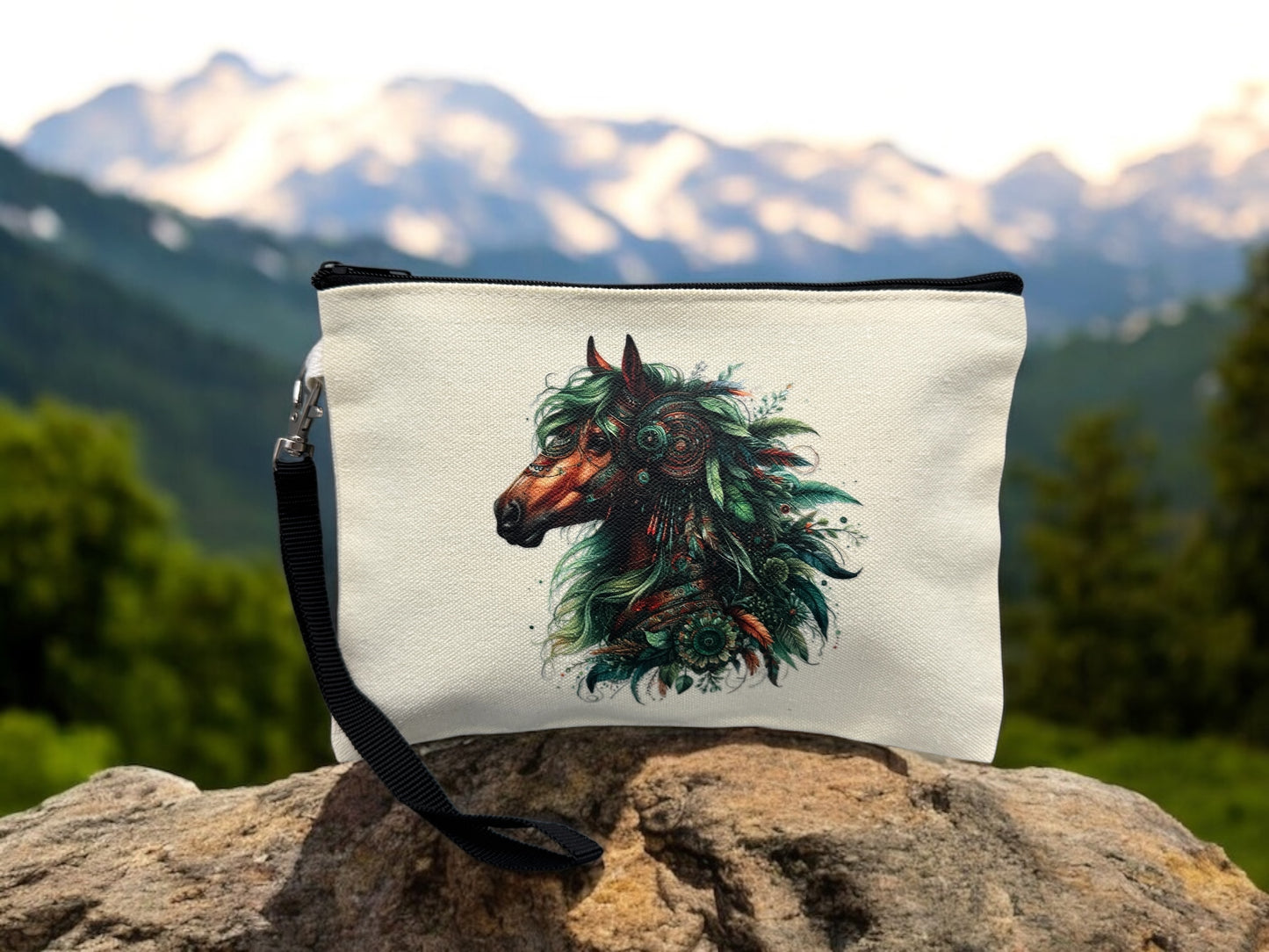 Bedruckte Stofftasche " Pferd Kano " mit abnehmbarer Handschlaufe!