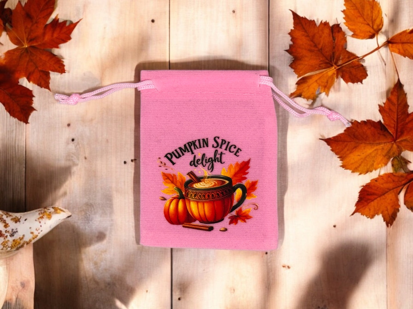 Samtbeutel " Pumpkin Spice " mit Kordelzug! 7 x 9 cm