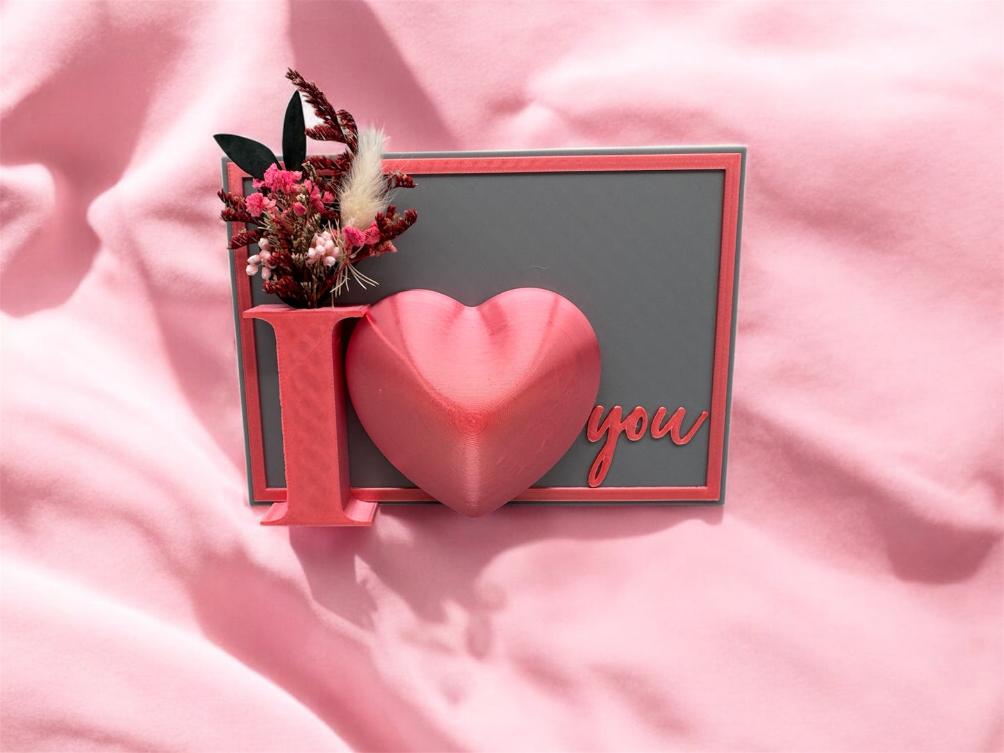 3D-Druck Postkarte I Love You von fks-design - liebevolle Grußkarte für Valentinstag & Hochzeit