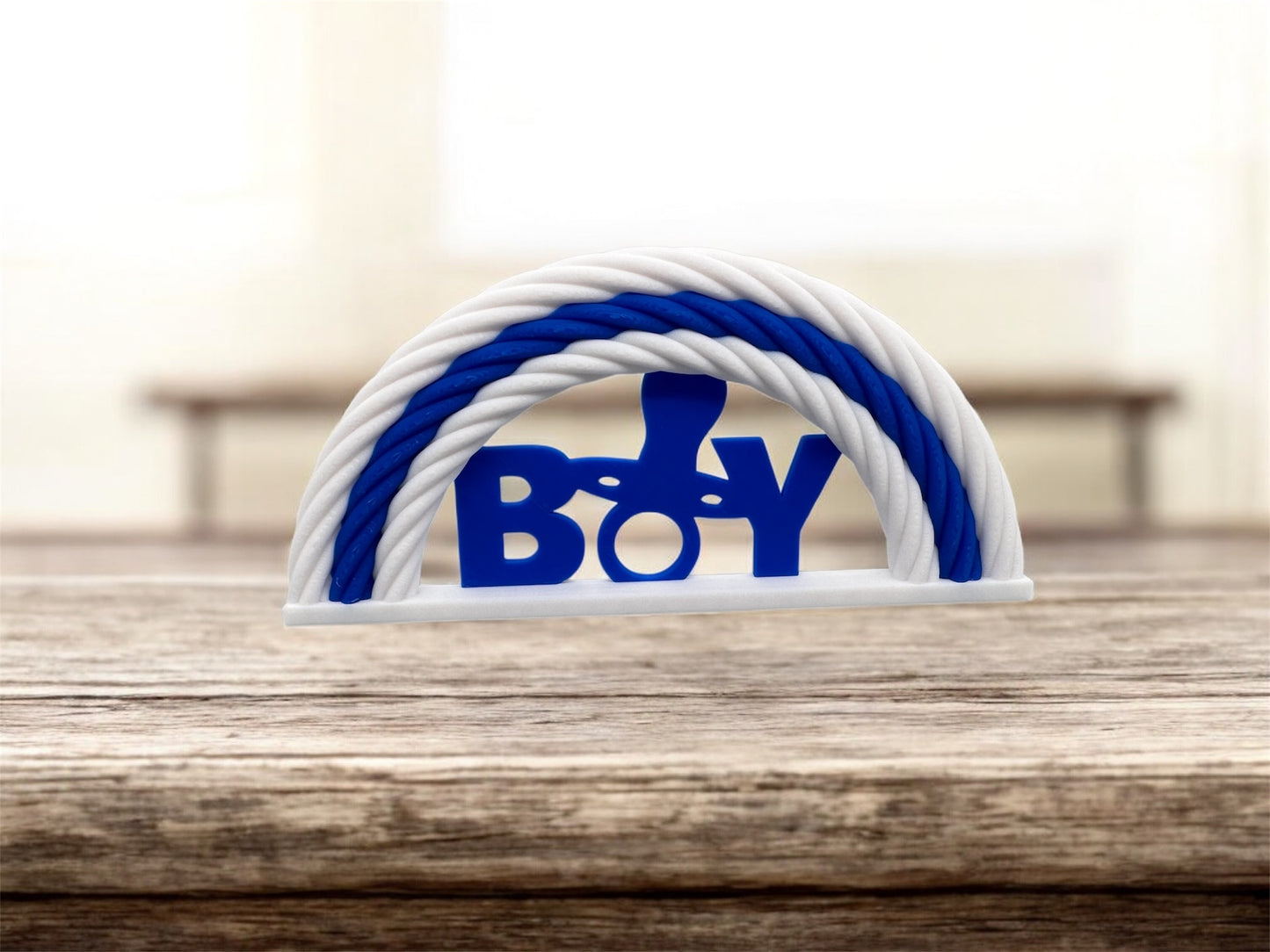 3D Druck Aufsteller Boy – Babydeko in Blau von fks-design