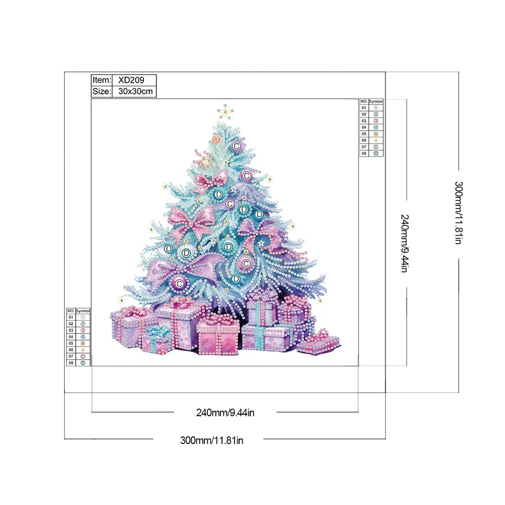 Diamond Painting Kit " Strass Weihnachtsbaum "! 30 x 30 cm!