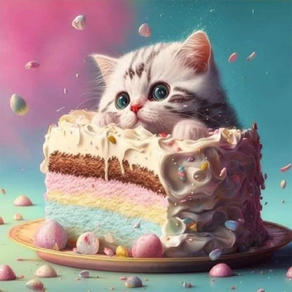 Diamond Painting Kit " Naschkatze "! 30 x 30 cm!