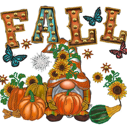 Diamond Painting Kit " Strass Herbstlicher Gnom "! 30 x 30 cm!