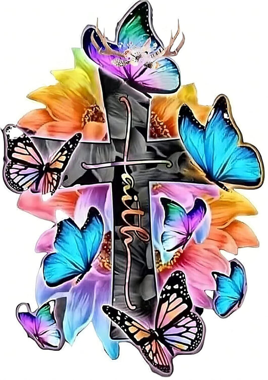 Diamond Painting Kit " Faith! Kreuz! Glaube! "! 30 x 40 cm!