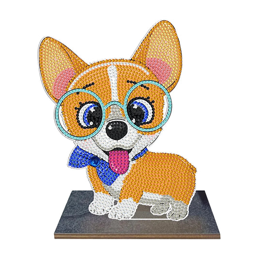 Diamond Painting Aufsteller Kit " Hund mit Brille "!