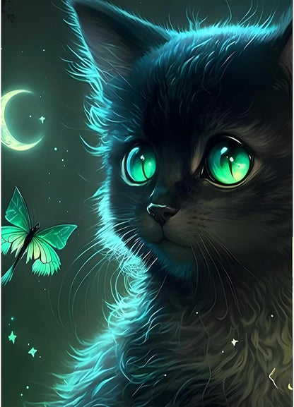 Diamond Painting Kit " Schwarze Katze "! 30 x 40 cm!