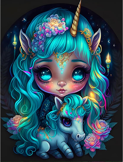 Diamond Painting Kit " Elfen Mädchen "! 30 x 40 cm!