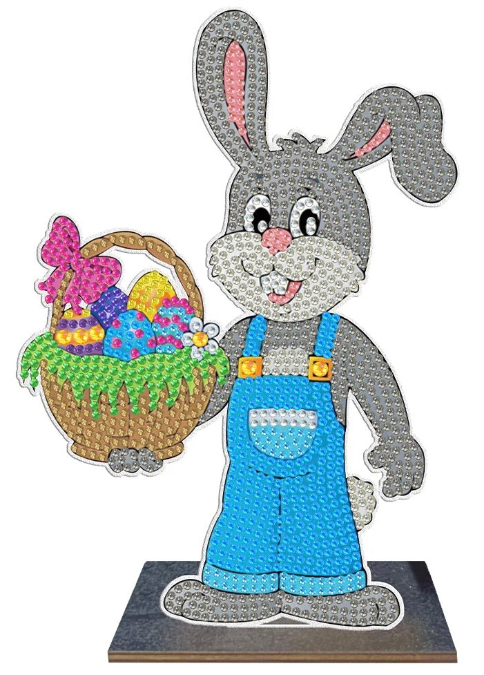 Diamond Painting Aufsteller Kit " Hase mit Korb "!