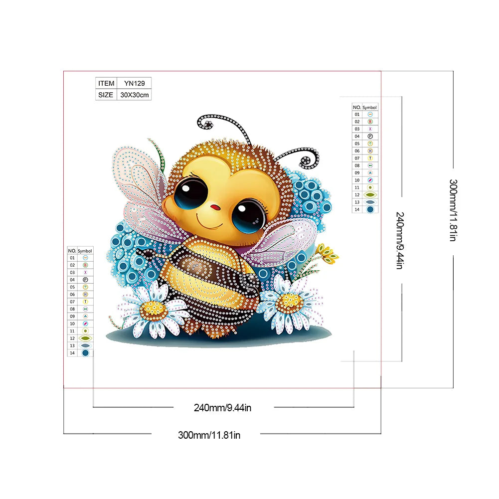 Diamond Painting Kit " Strass Biene "! 30 x 30 cm!
