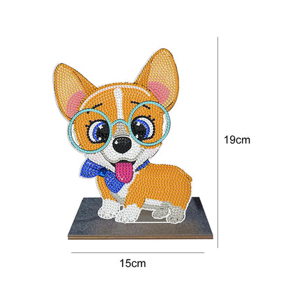 Diamond Painting Aufsteller Kit " Hund mit Brille "!