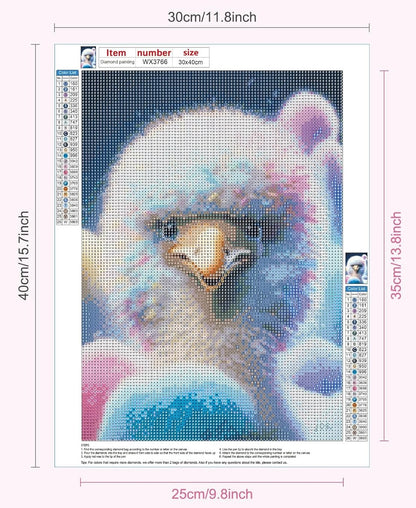 Diamond Painting Kit " Strauß "! 30 x 40 cm!
