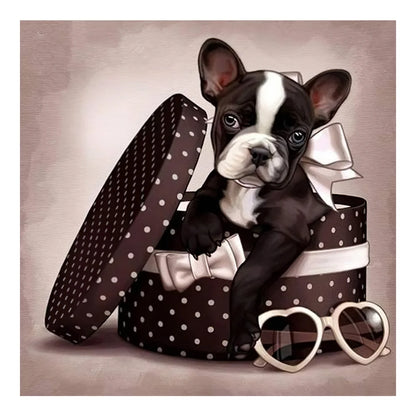 Diamond Painting Kit " Hunde Welpe in Box "! 30 x 30 cm!