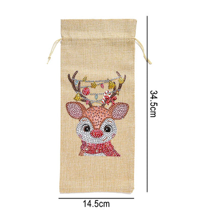 Diamond Painting Flaschen Geschenktasche Kit  " Rentier "!