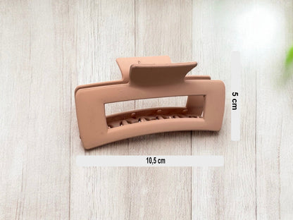 Rechteckige Soft Touch Haarklammer – Detailansicht Soft-Touch-Oberfläche von fks-design
