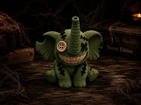 Stitch Buddie Horror-Elefant 3D-Druck Sammelfigur aus PLA – Creepy-Cute Gothic Deko von fks-design
