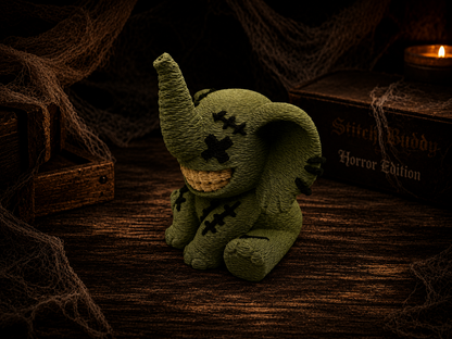 Detailansicht Stitch Buddie Horror-Elefant – handgefertigte 3D-Druck Sammelfigur ca. 9×10 cm von fks-design
