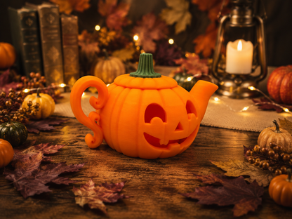 3D Druck LED Teelichthalter Halloween Kürbis Teekanne Herbst Deko PLA