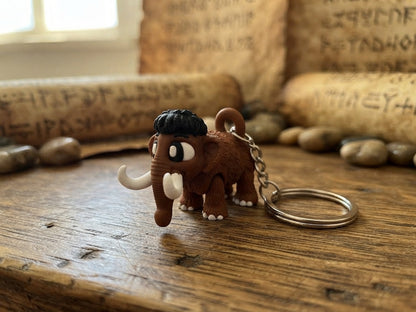 3D Druck Flexi Schlüsselanhänger Mammut PLA beweglich
