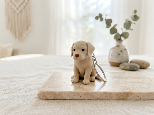 3D Druck Schlüsselanhänger Labrador Hund PLA Anhänger mit Metallring