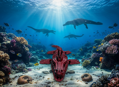 Flexi Mosasaurus Skelett Detailansicht bewegliche Glieder 3D-Druck Fidget Toy - fks-design
