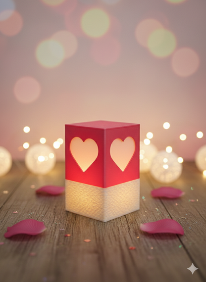 LED Teelichthalter Box Herz aus 3D-Druck von fks-design - Romantische Lichtdeko

