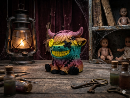 Stitch Buddie Horror- Highland Kuh | Düstere 3D-Druck Sammelfigur
