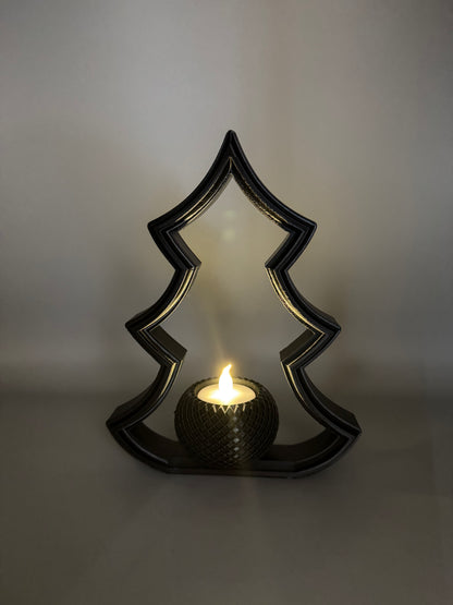 3D Druck! Eleganter LED Teelichthalter " Tannenbaum "!