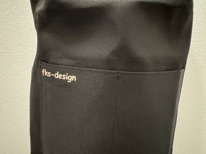 Unisex Koch- Back- Grillschürze Leo Schneemann DTF-Druck schwarz – Detailansicht von fks-design
