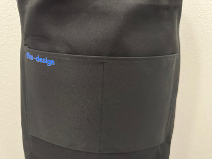 Unisex Koch- Back- Grillschürze Blauer Wolf DTF-Druck schwarz – Detailansicht von fks-design
