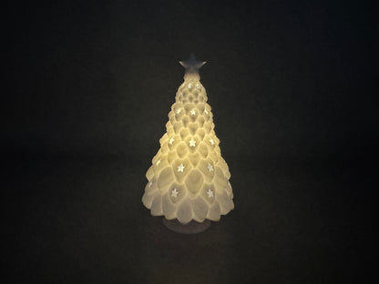 LED Teelichthalter  " Weihnachtsbaum weiß " 3D Druck!