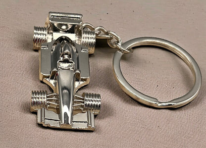 Metall Schlüsselanhänger Rennwagen Detailansicht Metallguss und Schlüsselring von fks-design
