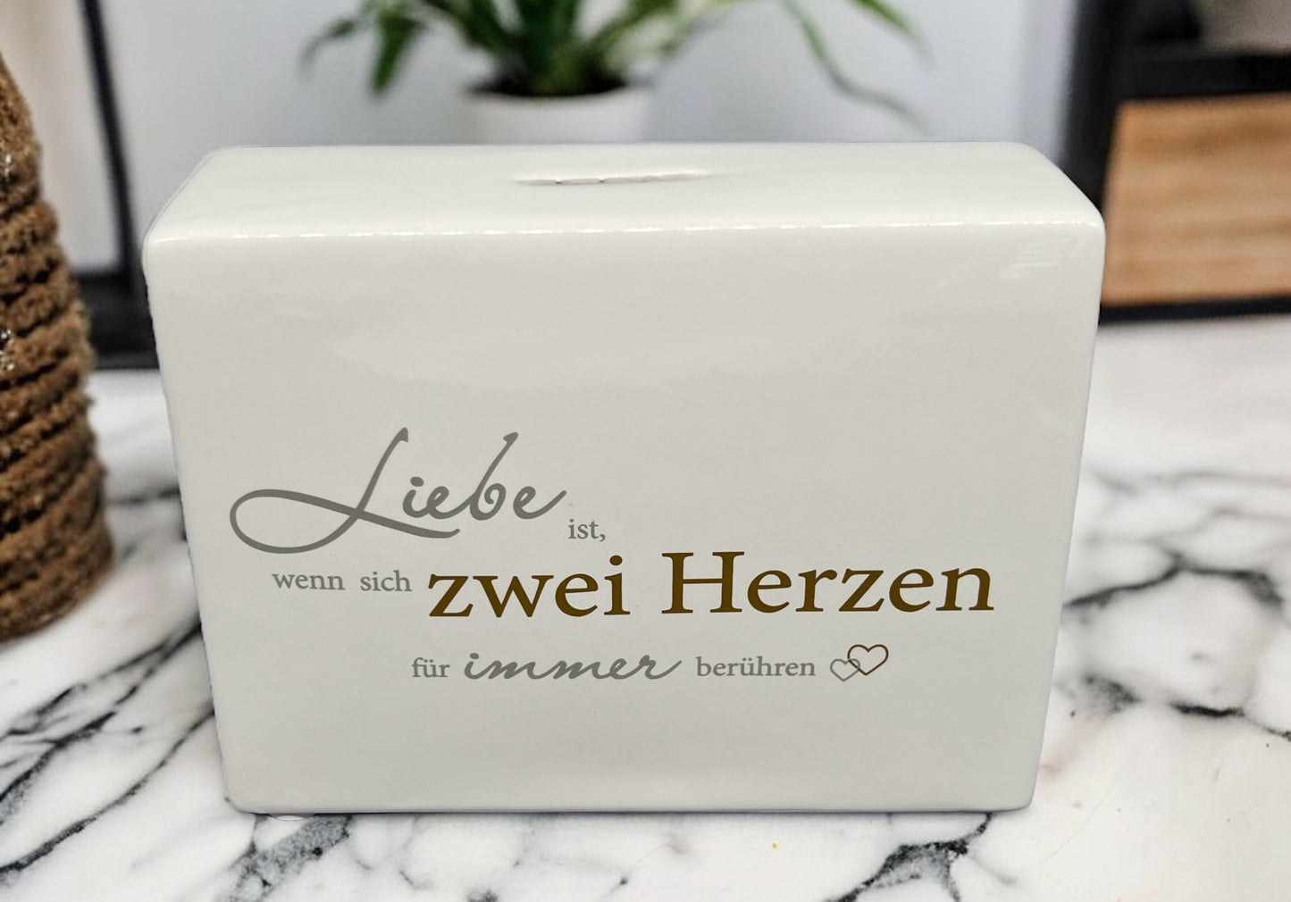Gilde Casablanca Spardose Herz an Herz - Dekoration Geschenk - fks-design

