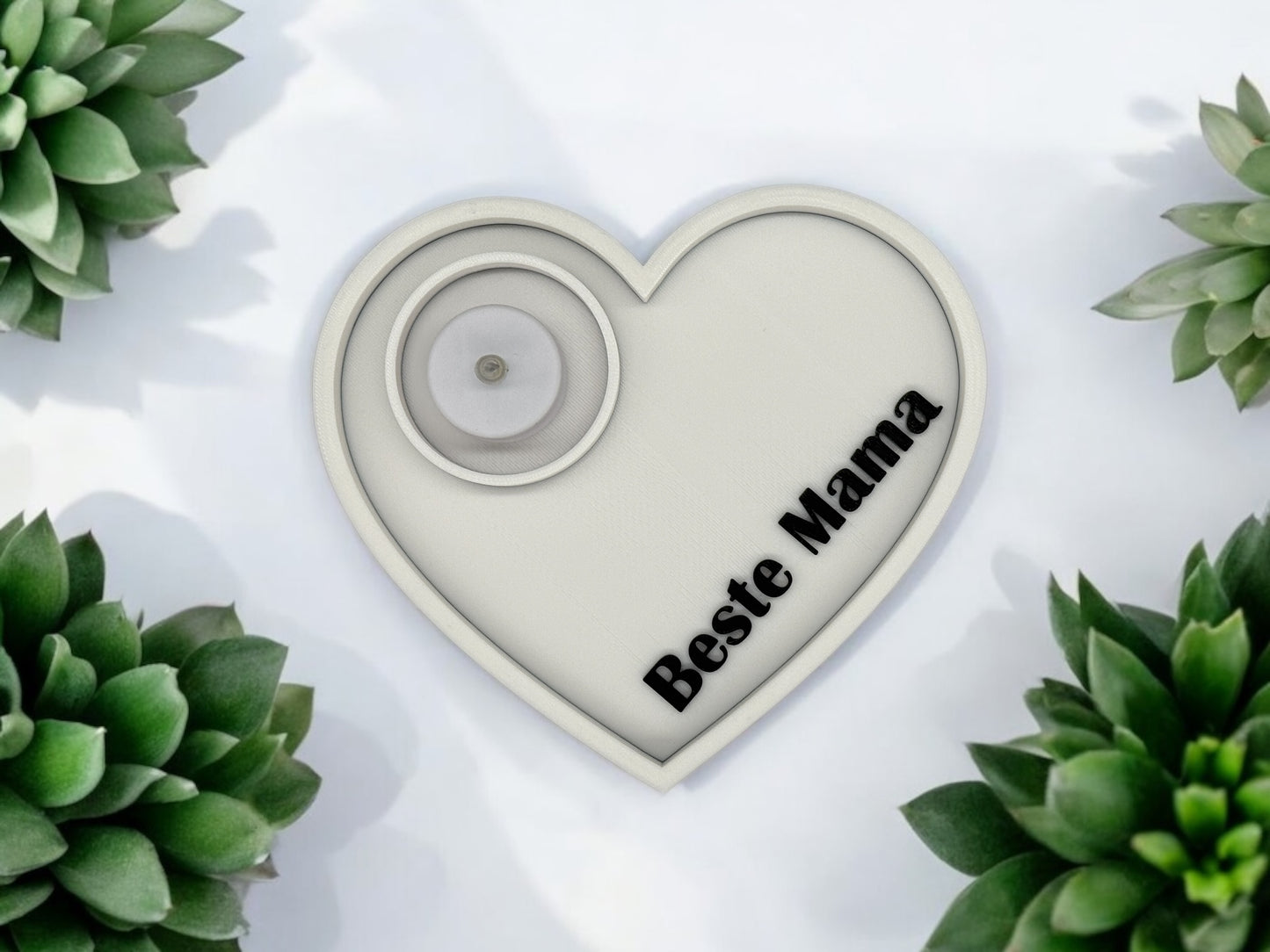 3D-gedruckter Teelichthalter Herz Beste Mama von fks-design - Liebevolle Geschenkidee
