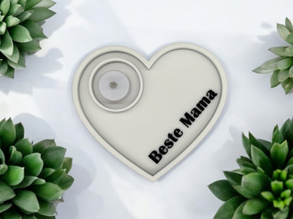 3D-gedruckter Teelichthalter Herz Beste Mama von fks-design - Liebevolle Geschenkidee
