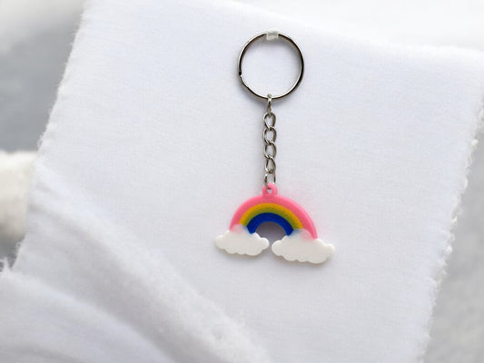 Regenbogen Schlüsselanhänger 3D Druck PLA bunt mit Farbverlauf von fks-design
