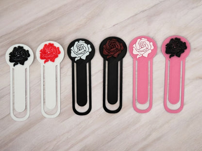 3D Druck Lesezeichen Rose – Übersicht aller 6 Farbkombinationen von fks-design

