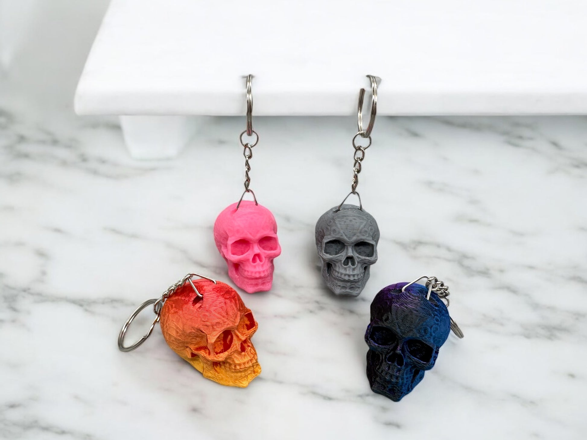 Schlüsselanhänger Skull 3D Druck PLA alle Farben Totenkopf von fks-design
