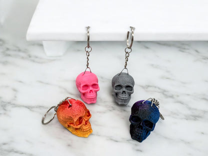 Schlüsselanhänger Skull 3D Druck PLA alle Farben Totenkopf von fks-design
