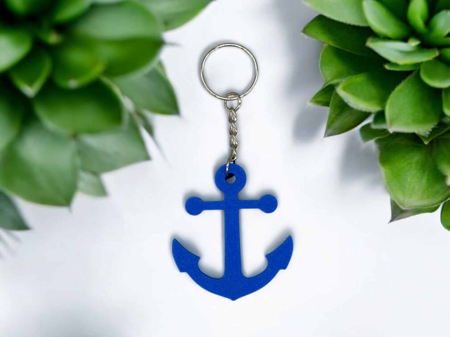Schlüsselanhänger Anker 3D Druck PLA Blau maritim von fks-design
