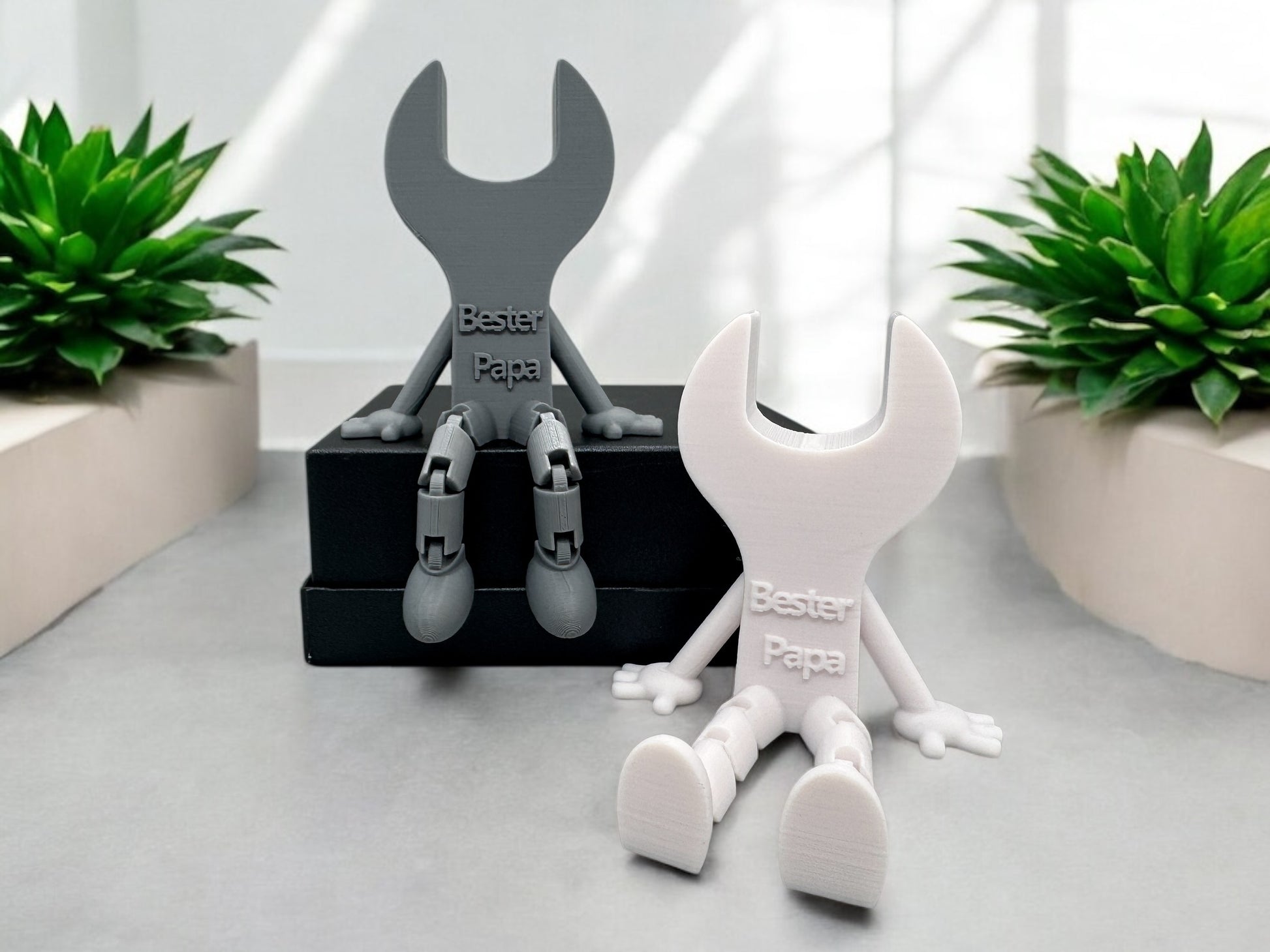 3D-Druck Schraubenschlüssel Bester Papa von fks-design - Vatertag Geschenk mit beweglichen Beinen
