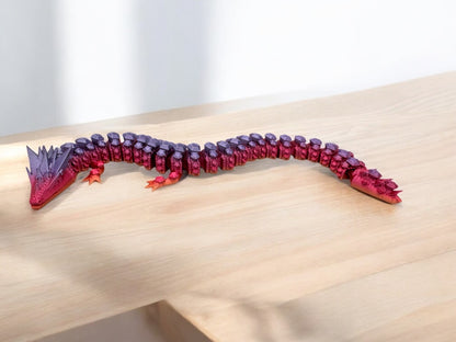 Flexi Drache Detailansicht bewegliche Gelenke 3D-Druck Fidget Toy - fks-design