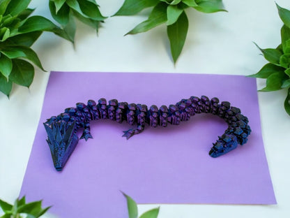 Flexi Drache Seitenansicht 3D gedruckt PLA Fantasy Deko - fks-design