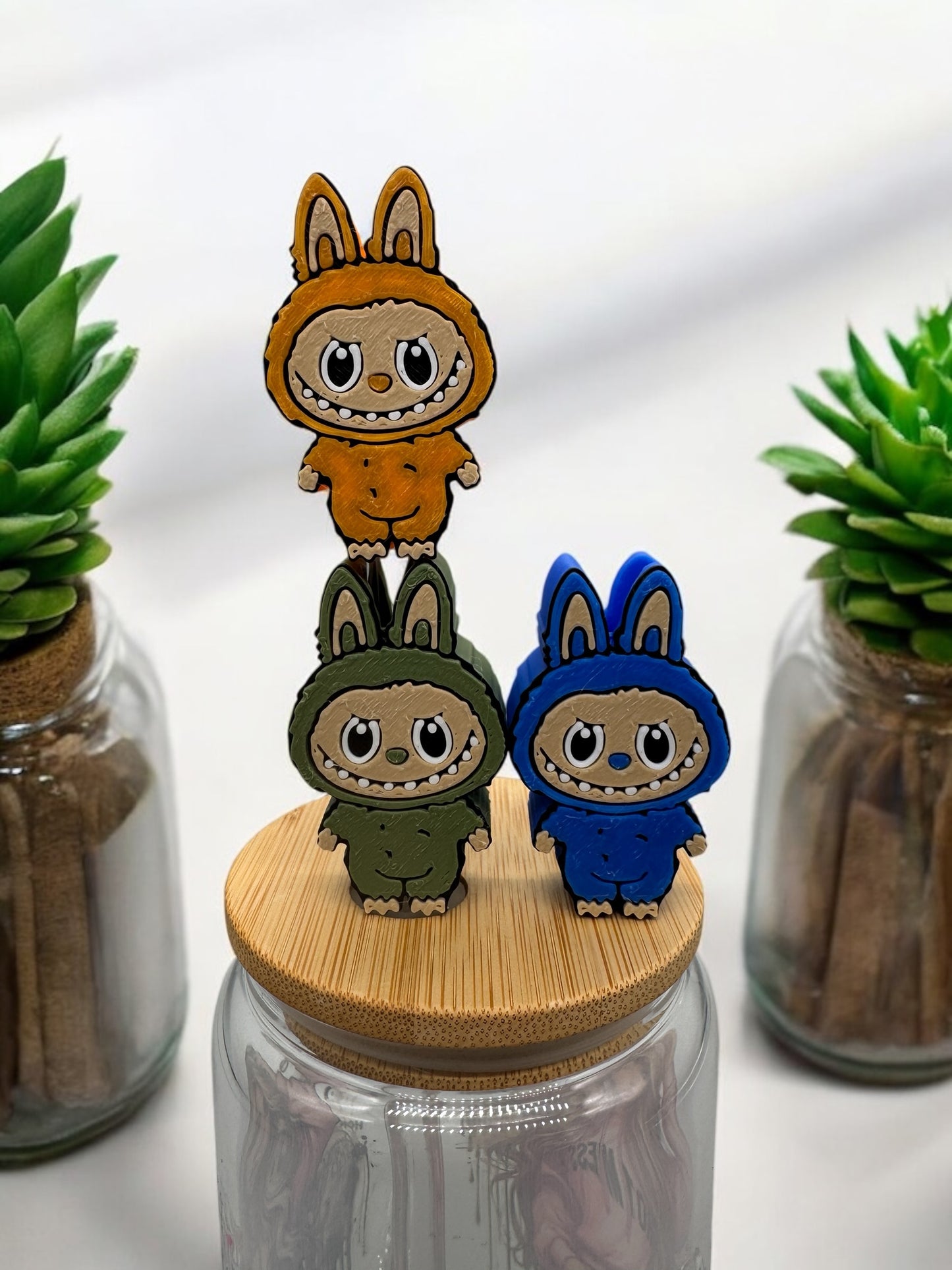 3D Druck Trinkhalm Topper Süße Monster - Strohhalm Deko PLA - fks-design
