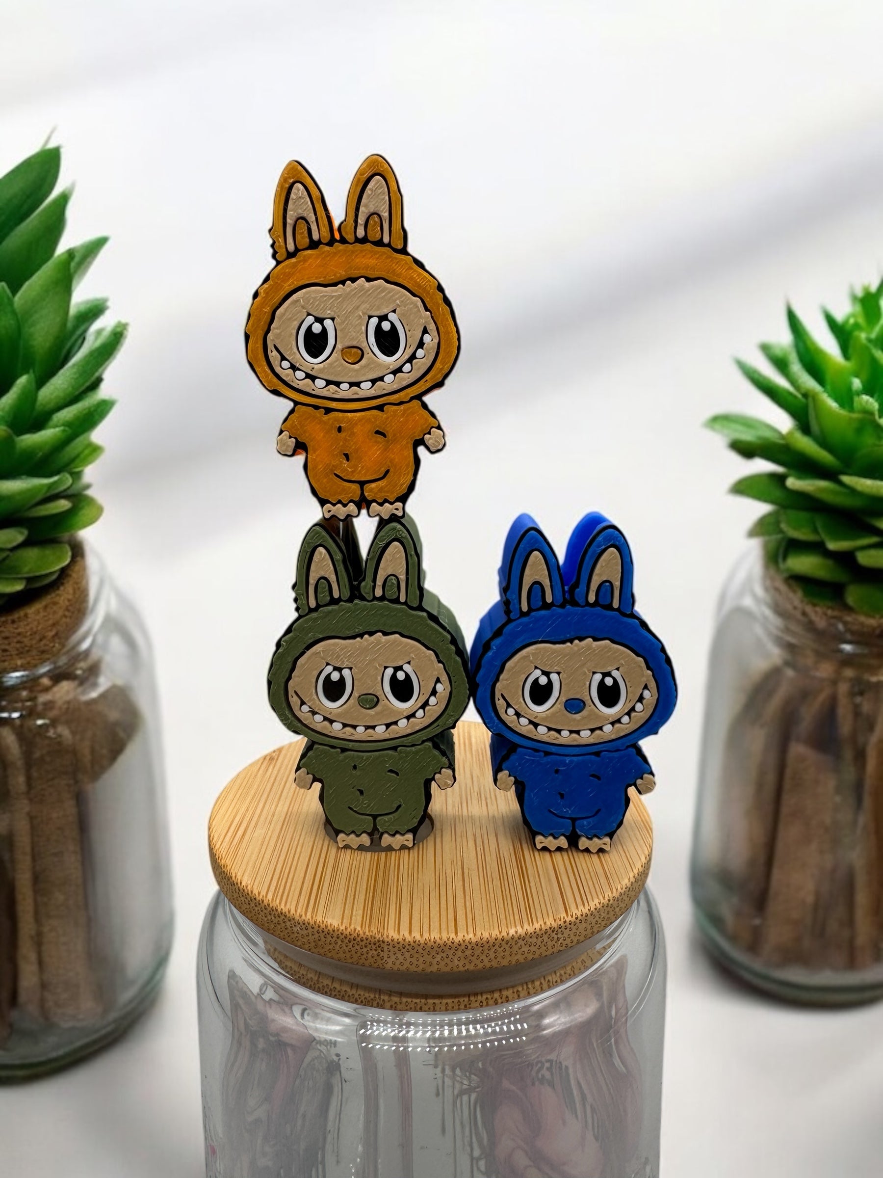 3D Druck Trinkhalm Topper Süße Monster - Strohhalm Deko PLA - fks-design
