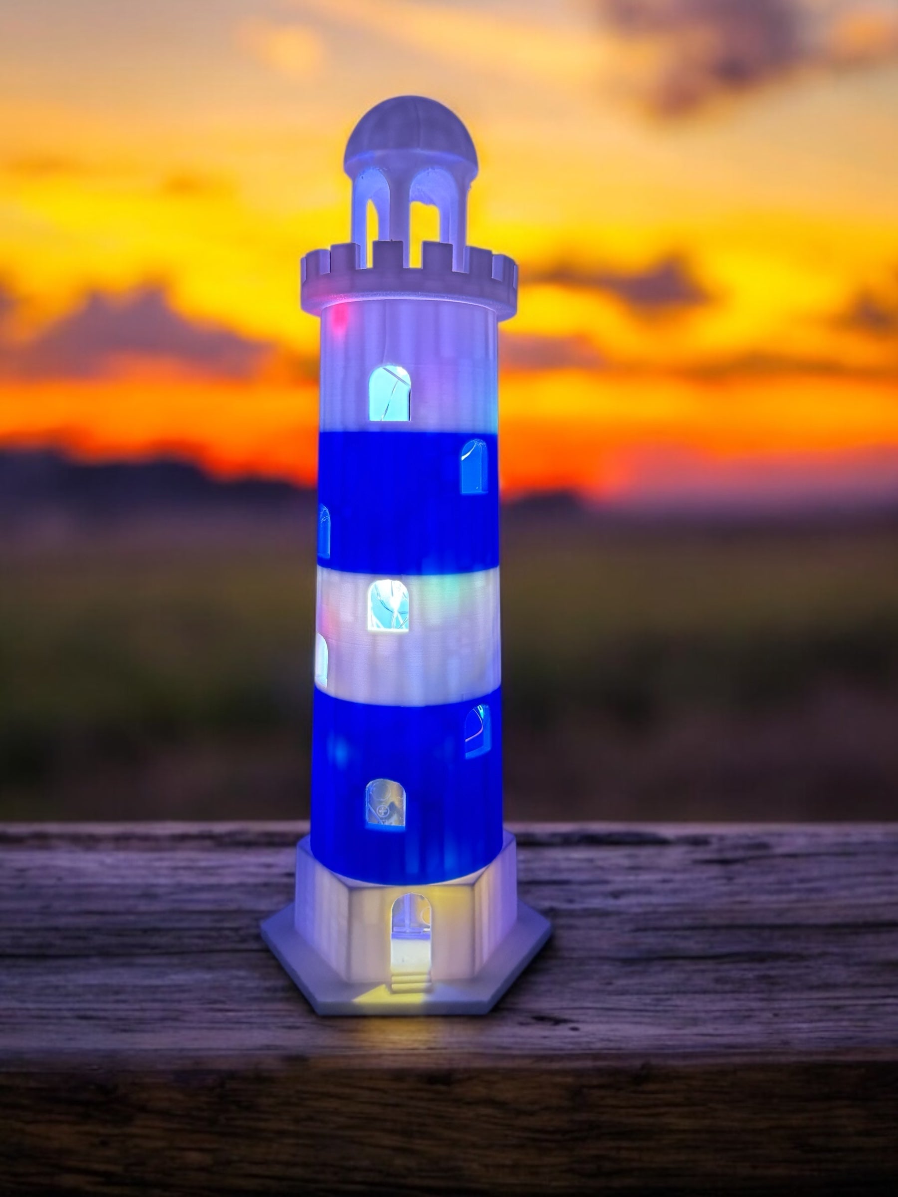 Leuchtturm 3D gedruckt maritim Deko Küste Geschenk