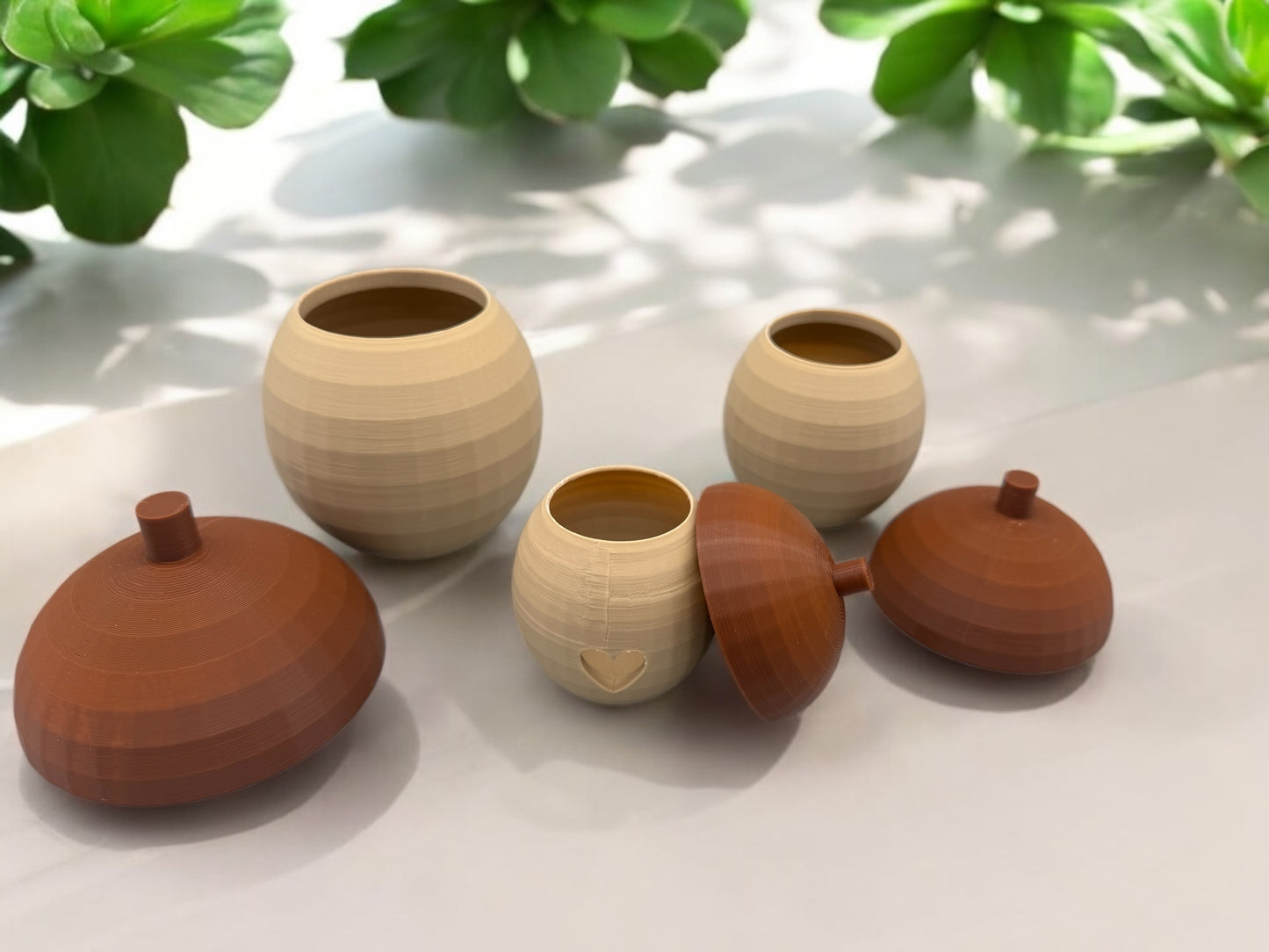 3D Druck Eichel-Dosen 3er Set – Detailansicht von fks-design
