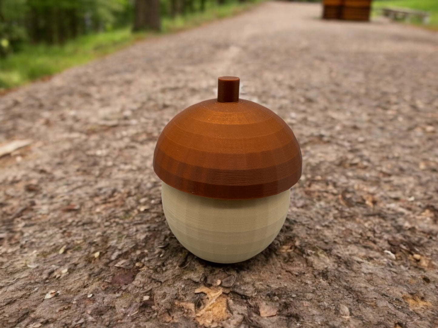 3D Druck Eicheln als Dosen – Größenvergleich von fks-design
