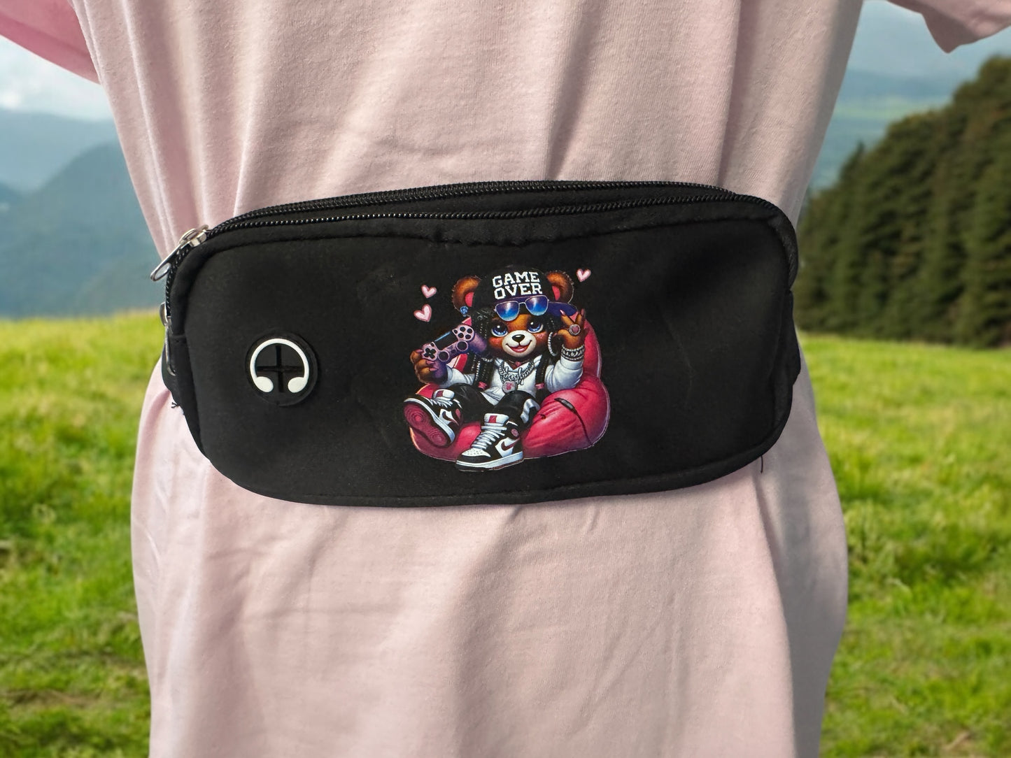 Bauchgurttasche / Gürteltasche " Gamer Bear Girl "!
