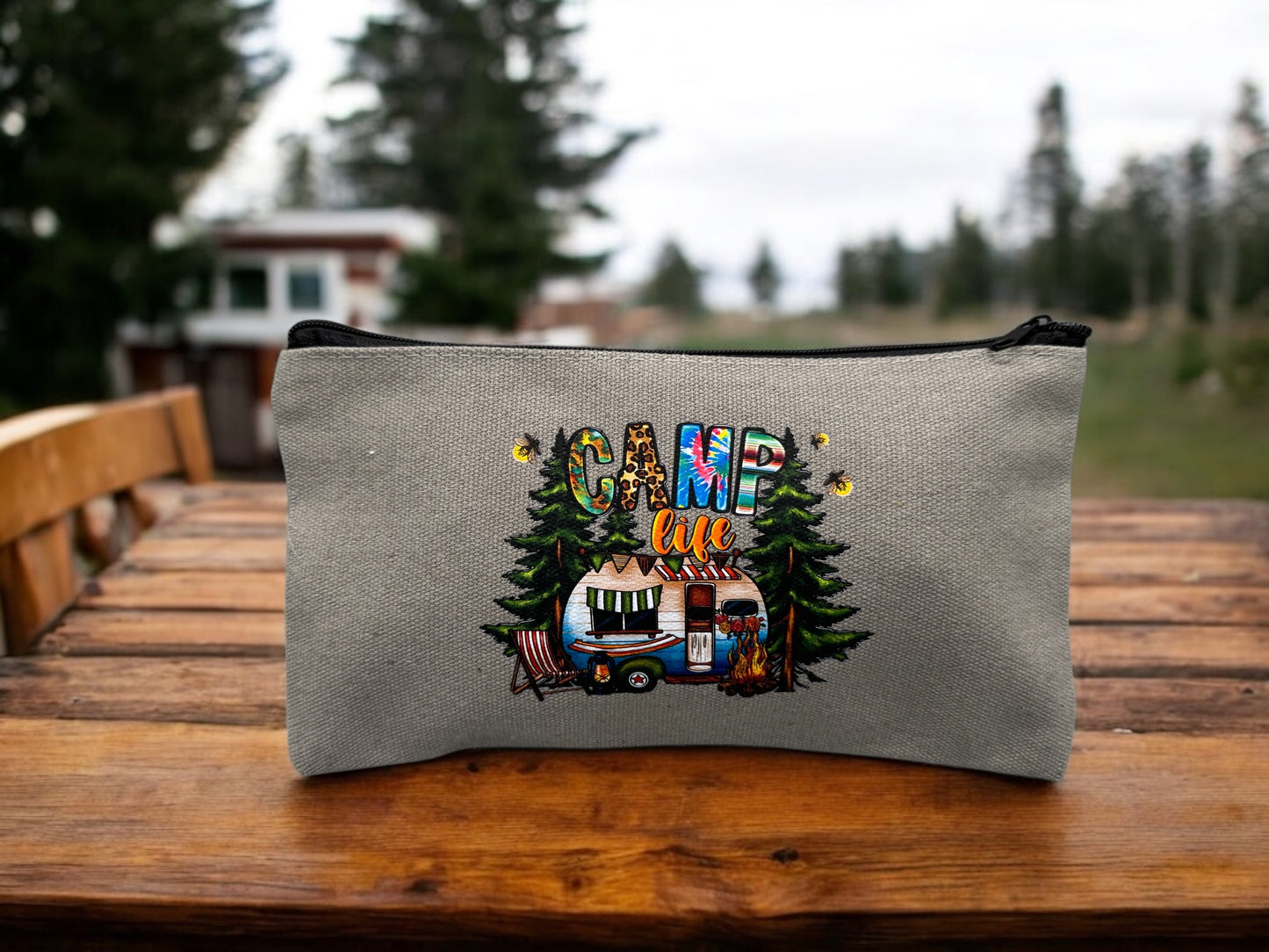 Kleine Stofftasche / Stoffmäppchen " Camp Life "!